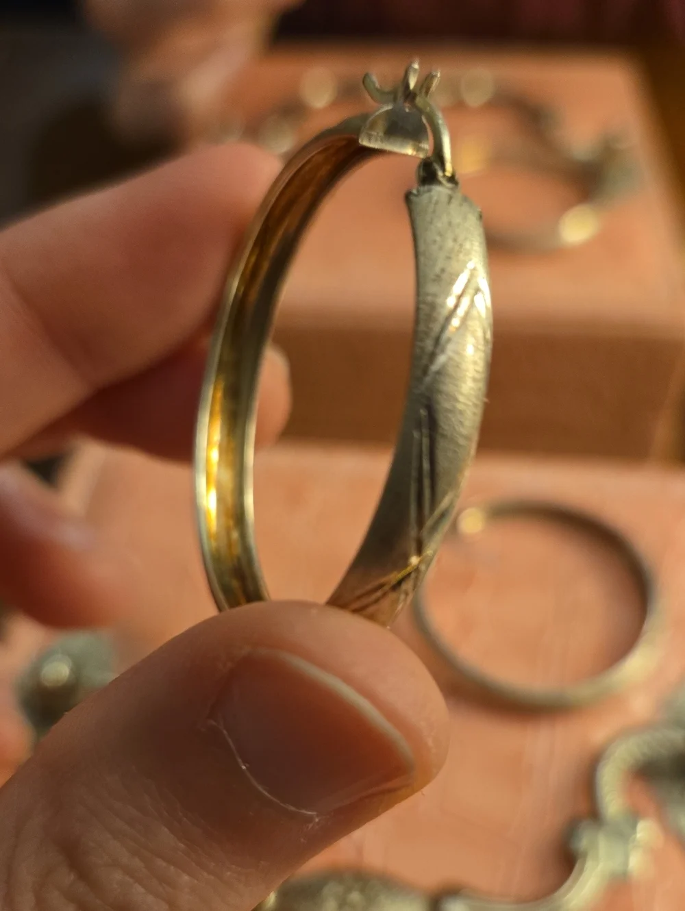 Sterling Silver Hoop Earrings - Textured Finish